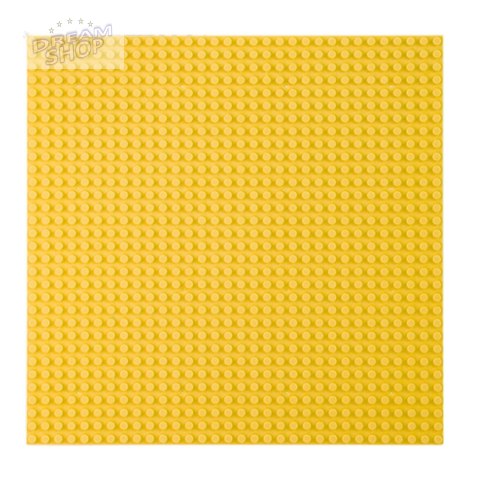 Płyta Plansza Konstrukcyjna Do Klocków Budowania Żółta 25,5x25,5 cm