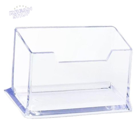 Pojemnik Na Wizytówki Przeźroczysty Transapentny Plastikowy 11cm