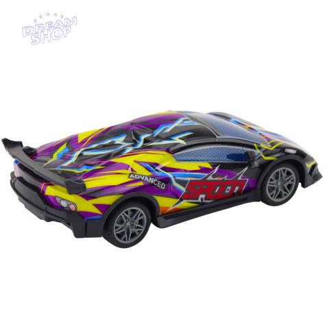 Samochód Sportowy Zdalnie Sterowany RC Światła LED Fioletowy 1:22