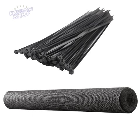 Siatka Cieniująca Na Ogrodzenie Płot Maskująca Szara 1.5M 10M 140g/m²