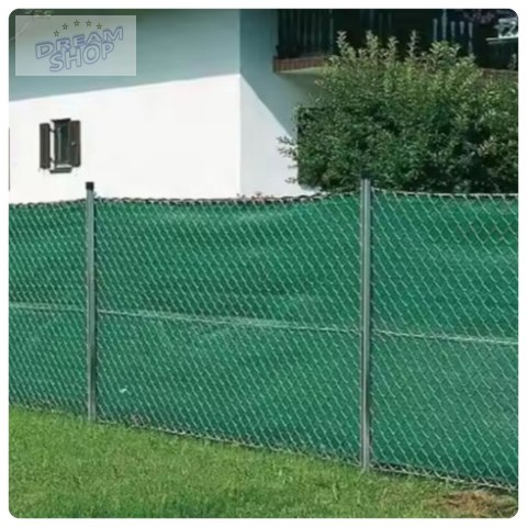 Siatka Cieniująca Na Ogrodzenie Płot Maskująca Zielona 1.5M 50M 140g/m²