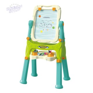 Tablica Edukacyjna Dwustronna Na Stelaże Akcesoria Zielona 3w1