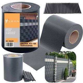 Taśma Ogrodzeniowa Ochrona UV 20 Klipsów Szara 450 g/m² 19x35m