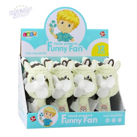 Wiatraczek Wentylator Ręczny Mechaniczny Dla Dzieci Alpaka Mix