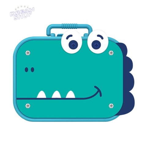 Zestaw Do Skręcania DIY Walizka Układanka Dinozaury Klocki Wkrętarka 228el.