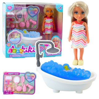 Zestaw Mini Laleczka Ankiki Z Wanną Akcesoria Pielęgnacyjne
