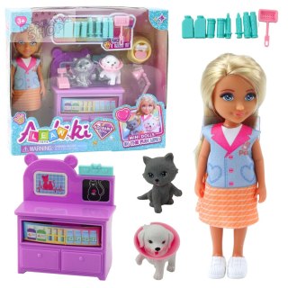 Zestaw Mini Laleczka Weterynarz Pies Kot Akcesoria Do Leczenia