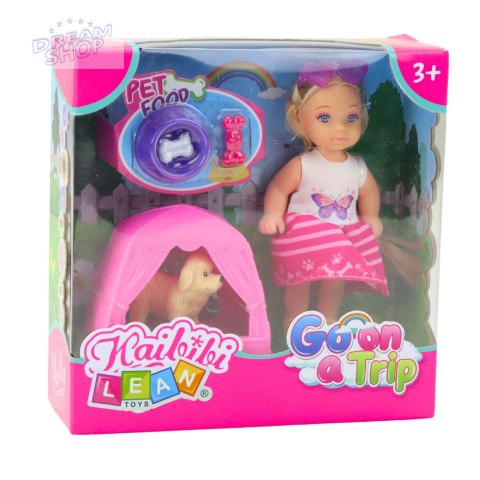 Zestaw Mini Laleczka Z Pieskiem Namiotem I Akcesoriami