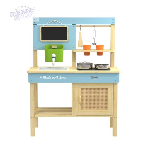 CLASSIC WORLD Drewniana Kuchnia Ogrodowa Błotna XXL z Akcesoriami