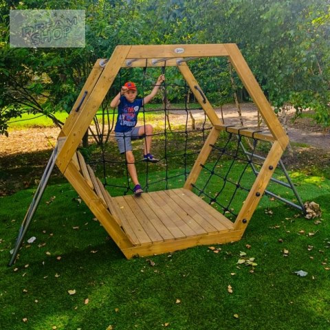 Classic World Edu Drewniany Zestaw Wspinaczkowy Heksagenalny Plac Zabaw