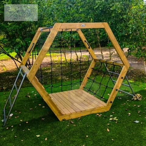 Classic World Edu Drewniany Zestaw Wspinaczkowy Heksagenalny Plac Zabaw