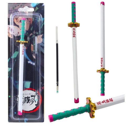 Długopis Miecz Katana Anime Metalowy Czarny Tusz Wymienny Wkład Turkus Długopis Miecz Katana Anime Metalowy Czarny Tusz Wymienny Wkład Turkus