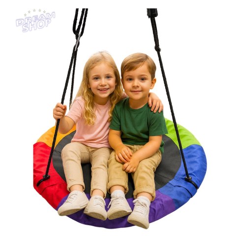 Huśtawka Ogrodowa Bocianie Gniazdo Dla Dzieci Kolorowa 100cm Huśtawka Ogrodowa Bocianie Gniazdo Dla Dzieci Kolorowa 100cm