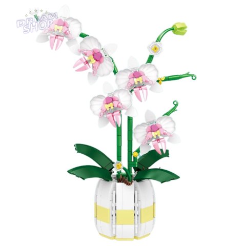 Klocki Konstrukcyjne Orchidea Storczyk W Doniczce Różowo-Biała 616 el. Klocki Konstrukcyjne Orchidea Storczyk W Doniczce Różowo-Biała 616 el.