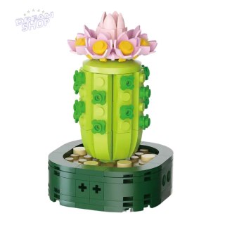 Mini Klocki Konstrukcyjne Kaktus Z Różowym Kwiatem 176 el.