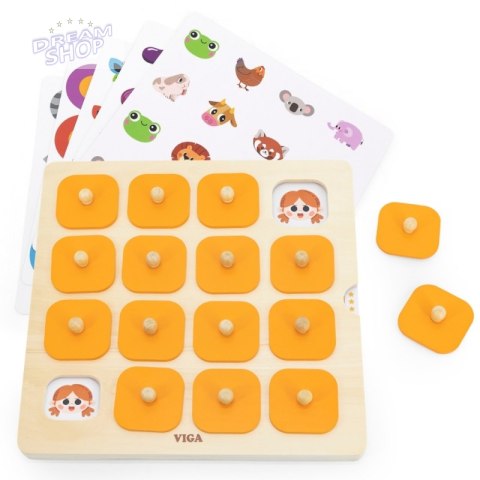 Viga Memory Gra Pamięciowa Zgadnij Obrazki 10 Kart Montessori