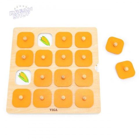 Viga Memory Gra Pamięciowa Zgadnij Obrazki 10 Kart Montessori