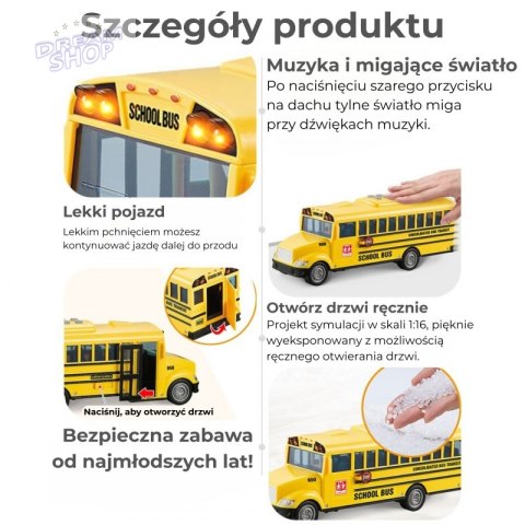 WOOPIE Autobus Szkolny Interaktywny Elektryczny 1:20