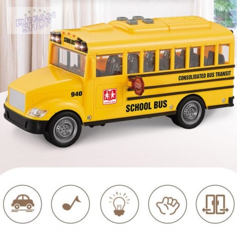 WOOPIE Autobus Szkolny Interaktywny Elektryczny 1:20