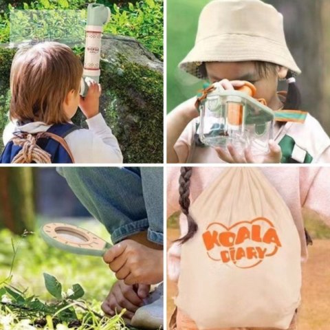 WOOPIE Discovery Zestaw Małego Odkrywcy Lornetka Kompas Siatka na Owady Motyle Latarka