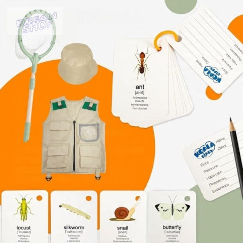 WOOPIE Discovery Zestaw Małego Odkrywcy Lornetka Kompas Siatka na Owady Motyle Latarka
