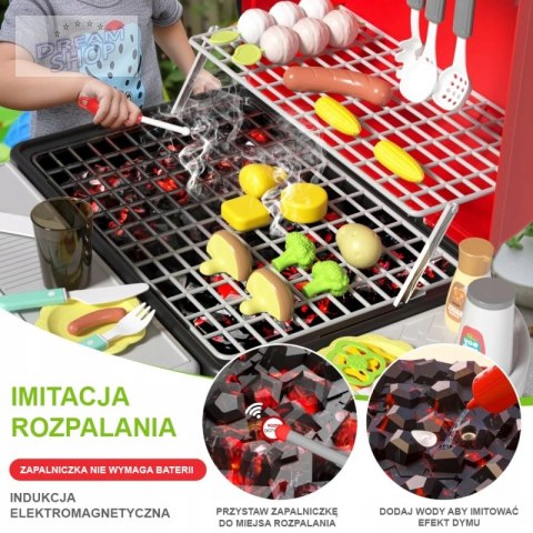 WOOPIE Grill Barbecue Kuchnia Ogrodowa Interaktywna Para LED Zestaw XL 41 el.