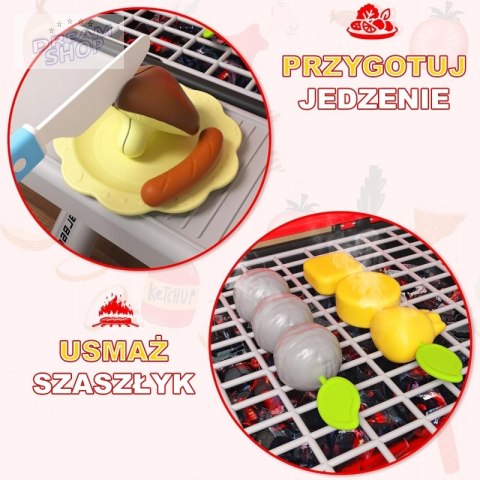WOOPIE Grill Barbecue Kuchnia Ogrodowa Interaktywna Para LED Zestaw XL 41 el.