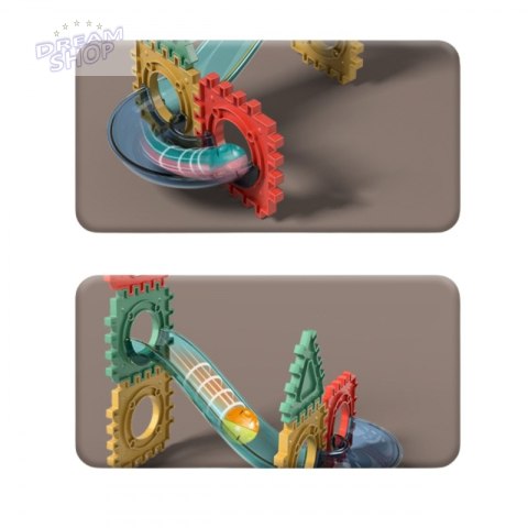 WOOPIE Klocki Magnetyczne Konstrukcyjne 3D Zestaw Edukacyjny Tor Kulkowy 128el.
