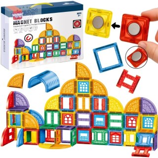 WOOPIE Klocki Magnetyczne Konstrukcyjne 3D Zestaw Edukacyjny Zamek 100el.