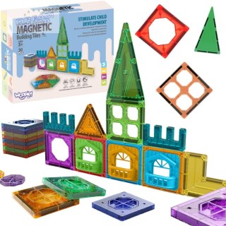 WOOPIE Klocki Magnetyczne Konstrukcyjne 3D Zestaw Edukacyjny Zamek 30el.