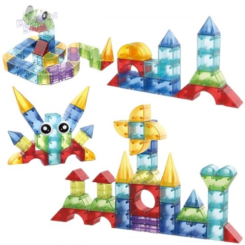 WOOPIE Klocki Magnetyczne Konstrukcyjne Sześciany 3D Zestaw Edukacyjny 63 el.