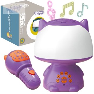 WOOPIE Multifunkcyjna Lampka RGB Głośnik Bluetooth Karaoke Modulator Głosu Karta SD AUX Fioletowa