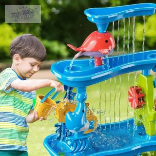 WOOPIE Ogromny Aquapark Stolik Wodny 6w1 Piaskownica Wodospad Tor Wodny 6-poziomowy Modułowy