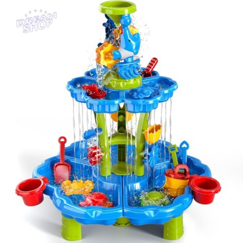 WOOPIE Stolik Wodny 2w1 Piaskownica Fontanna XXL Aquapark z Delfinem