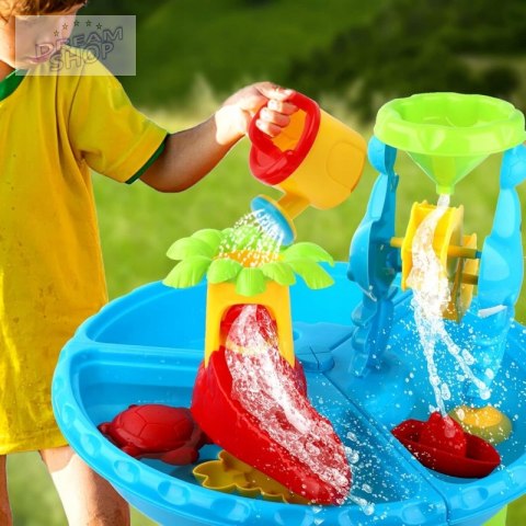 WOOPIE Stolik Wodny 2w1 Piaskownica z Krzesełkiem Aquapark z Delfinem