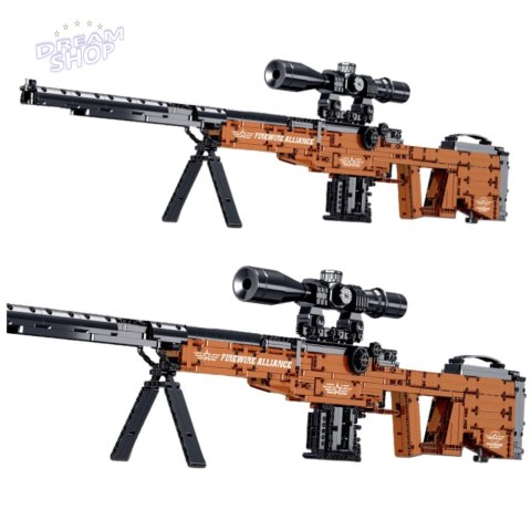 Klocki Konstrukcyjne Karabin Snajperski AWM Funkcja Strzału 1594 el. Klocki Konstrukcyjne Karabin Snajperski AWM Funkcja Strzału 1594 el.
