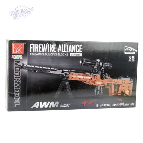Klocki Konstrukcyjne Karabin Snajperski AWM Funkcja Strzału 1594 el. Klocki Konstrukcyjne Karabin Snajperski AWM Funkcja Strzału 1594 el.