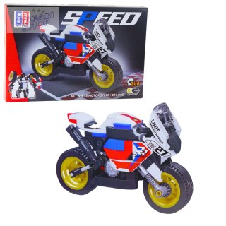 Klocki Konstrukcyjne Motor Motocykl Robot 2w1 217-222 el. Mix