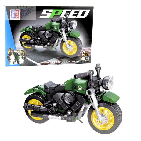 Klocki Konstrukcyjne Motor Motocykl Robot 2w1 217-222 el. Mix