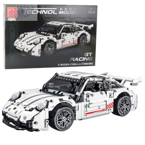 Klocki Konstrukcyjne Samochód GT Racing Biały 1:14 1268 el.