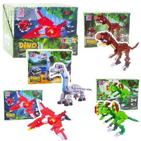Klocki Konstrukcyjne Zestaw Dinozaur Robot 2w1 145-161 el. Mix