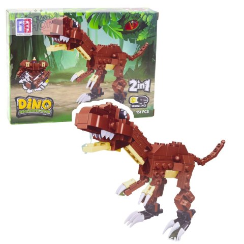 Klocki Konstrukcyjne Zestaw Dinozaur Robot 2w1 145-161 el. Mix