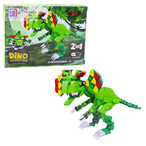 Klocki Konstrukcyjne Zestaw Dinozaur Robot 2w1 145-161 el. Mix
