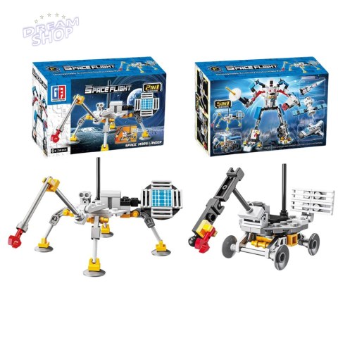 Klocki Konstrukcyjne Zestaw Kosmiczny Rakiety Anteny Roboty 2w1 44-54 el.