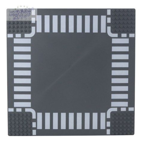 Płyta Plansza Konstrukcyjna Do Klocków Droga Skrzyżowanie 26x26 cm