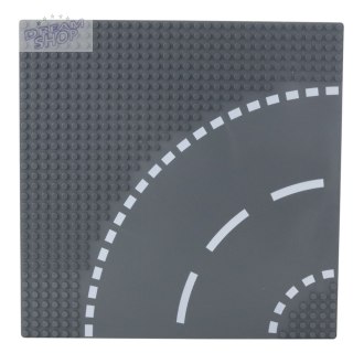 Płyta Plansza Konstrukcyjna Do Klocków Droga Zakręt 26x26 cm