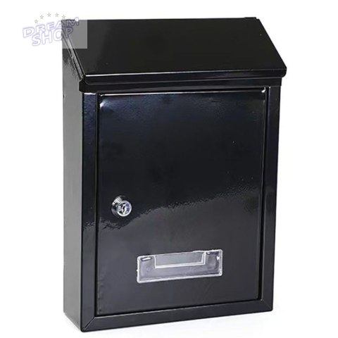 Skrzynka Pocztowa Na Listy Stal Ocynkowana Czarna 26,5x18,5x6,5cm