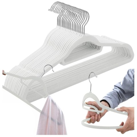 Wieszak welurowy MAXI komplet 100 szt szary