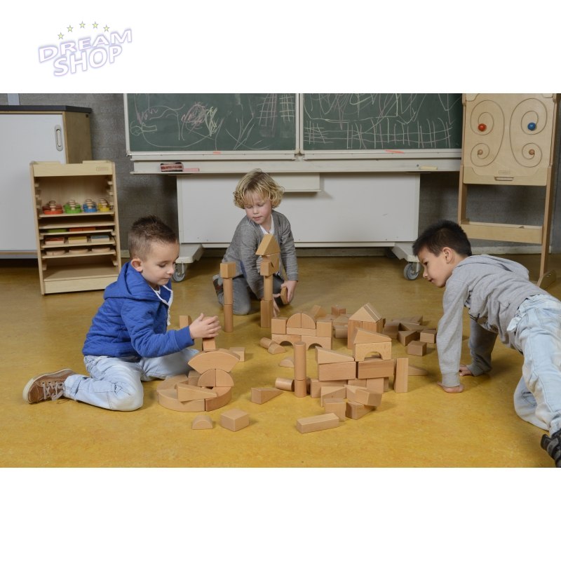 MASTERKIDZ Klocki Drewniane 92 Elementy MASTERKIDZ Klocki Drewniane 92 Elementy