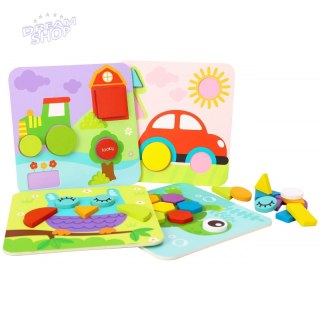 TOOKY TOY Puzzle 4 w 1 Układnaka Klocki